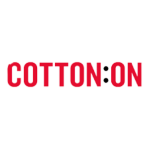 Cotton On logo in red text on transparent background